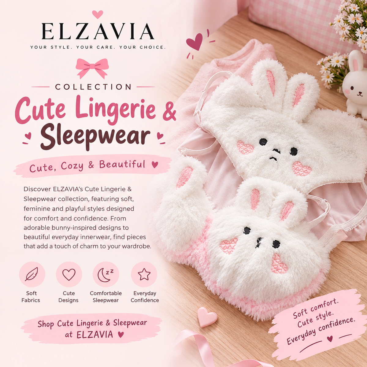 💕 𝐂𝐮𝐭𝐞 𝐋𝐢𝐧𝐠𝐞𝐫𝐢𝐞 & 𝐒𝐥𝐞𝐞𝐩𝐰𝐞𝐚𝐫