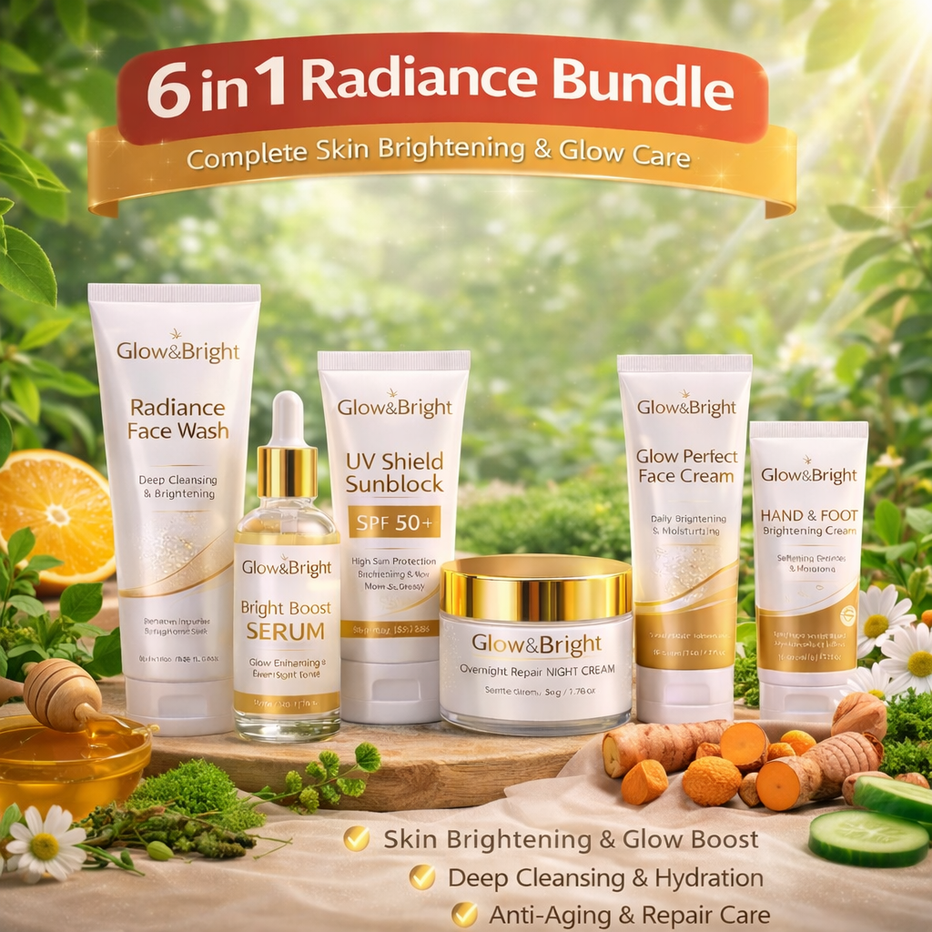 Glow&Bright 6-in-1 Glow Care Bundle | Complete Daily Skincare Set