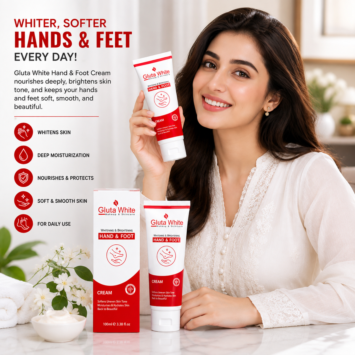 Gluta White Hand & Foot Cream
