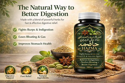 Hazma Herbal Digestive Tablets – Fast, Natural Relief for Gas, Bloating & Indigestion