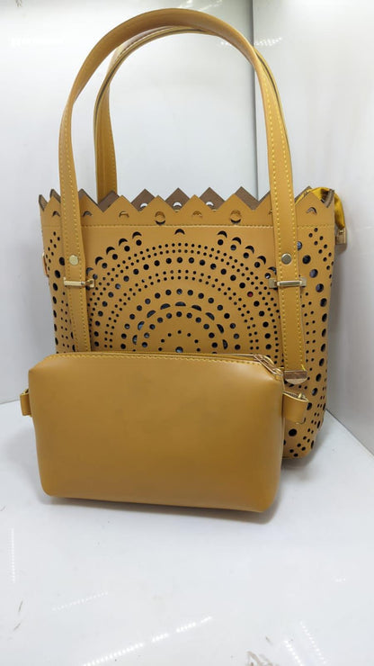 2pcs leather handbag