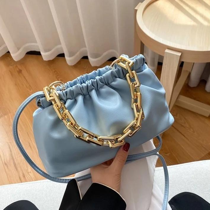 Leather Cloud Shoulder Bag