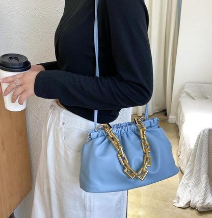Leather Cloud Shoulder Bag