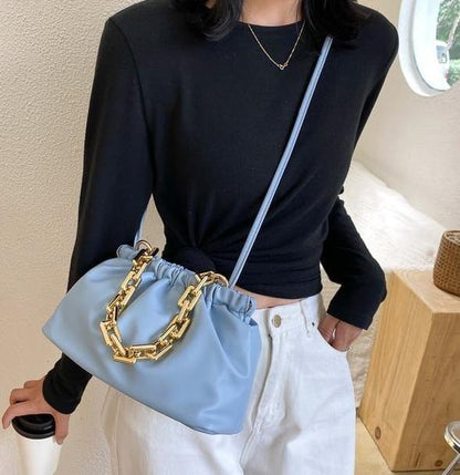 Leather Cloud Shoulder Bag