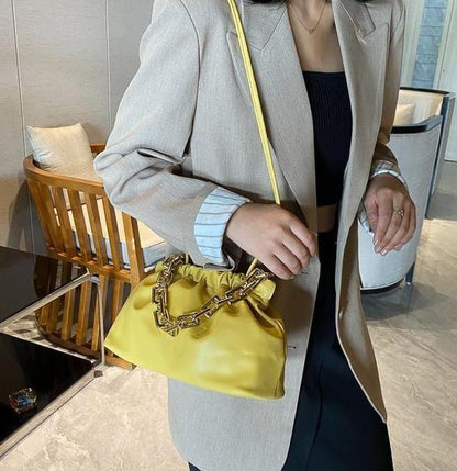 Leather Cloud Shoulder Bag