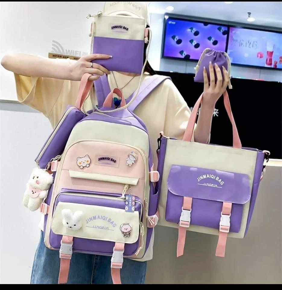 4Pcs/set girls Backpacks